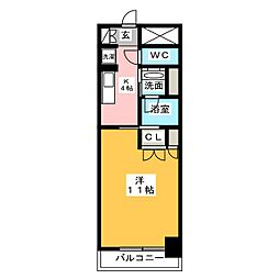 大曽根朝日マンション大曽根朝日ビル 1Kの間取図画像
