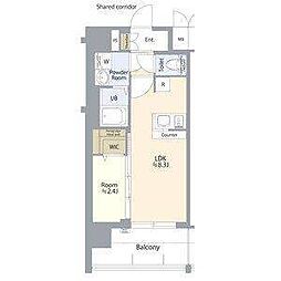 名古屋市北区若葉通1丁目マンション 1LDKの間取図画像