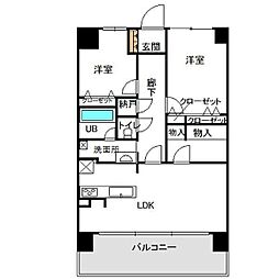 ポレスター大曽根駅前 2SLDKの間取図画像