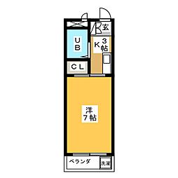 ストークハイツ 1Kの間取図画像