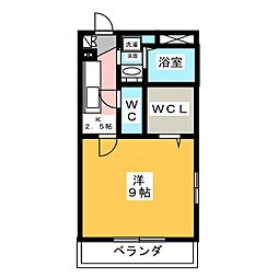 RIZEXIADOME 1Kの間取図画像