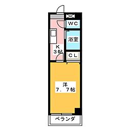 ＲａｄｉａｎｔI 2階1Kの間取り