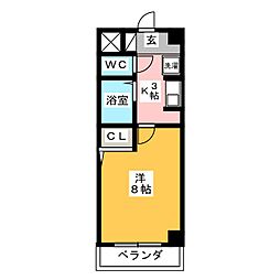アネックス冨士 1Kの間取図画像