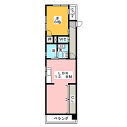 ドミールアオキ 1LDKの間取図画像