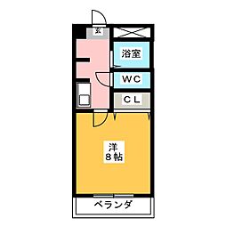 ラガール・小田井 1Kの間取図画像
