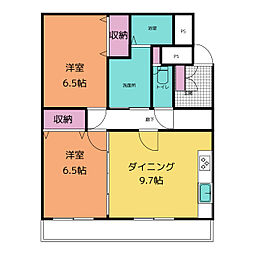 ロアール平出2 2DKの間取図画像