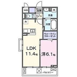 カステッロ マルノ 1LDKの間取図画像