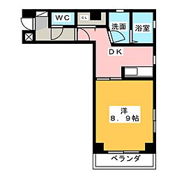 グランヒルズ壱番館 1Kの間取図画像