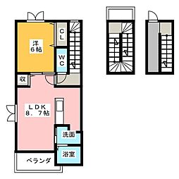 サニーアベニュー 1LDKの間取図画像