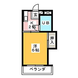 間取図画像 1K