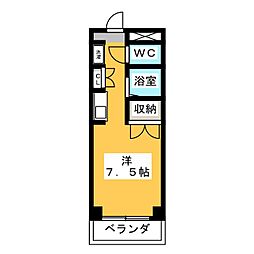 レジデンス本山 ワンルームの間取図画像