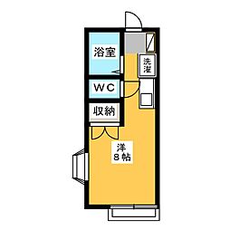 パークサイド春里 ワンルームの間取図画像