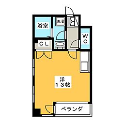 Fビル東山 ワンルームの間取図画像