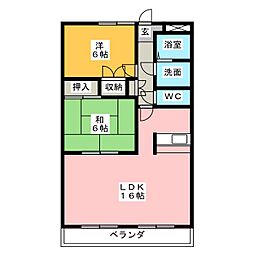 ミオパエーゼ本山 2LDKの間取図画像