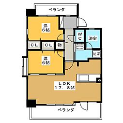 CHAYAGASAKARISE 2LDKの間取図画像