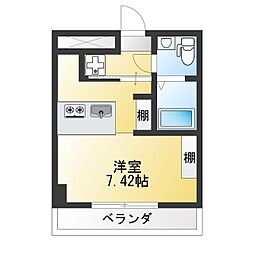 クリーンハイツ 1Kの間取図画像