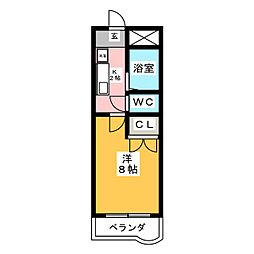 ロジュマン本山 1Kの間取図画像