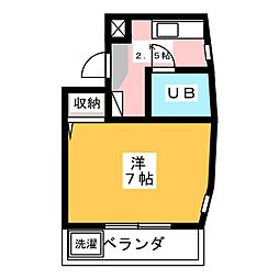 ドミール本山 1Kの間取図画像
