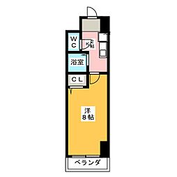 ジョバネ藤原 1Kの間取図画像