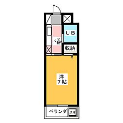 ドミール本山 1Kの間取図画像