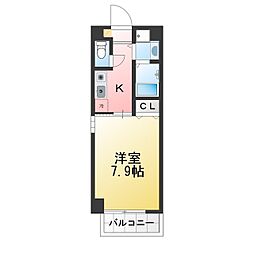アヴニール 1Kの間取図画像