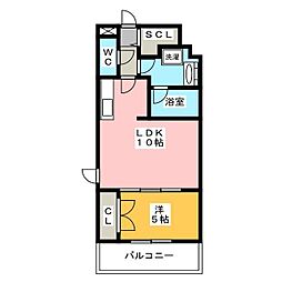 グランコート東山 1LDKの間取図画像