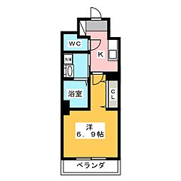 S-RESIDENCE本山 1Kの間取図画像