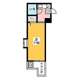 ドミール本山 1Kの間取図画像