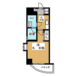 カレント新栄 10階1Kの間取り