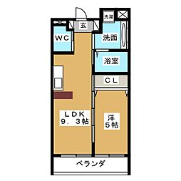 ＭＴ栄 7階1LDKの間取り