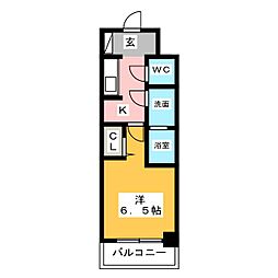 S-RESIDENCE今池駅前 11階1Kの間取り