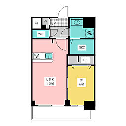 S-RESIDENCE古出来一丁目 8階1LDKの間取り