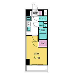 エスリード栄ル・クール 13階1Kの間取り