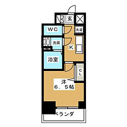 プレサンス広小路通　葵 11階1Kの間取り