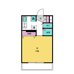 ちくさＡＤビル 4階1Kの間取り