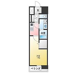 エスリード ザ・レガリア新栄ALTAIER 1Kの間取図画像