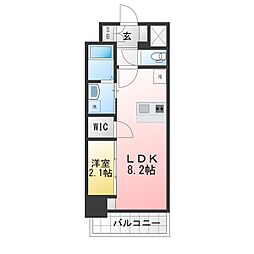 LiveFlat千種WEST 1LDKの間取図画像