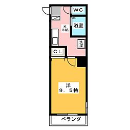 アメニティー泉 1Kの間取図画像