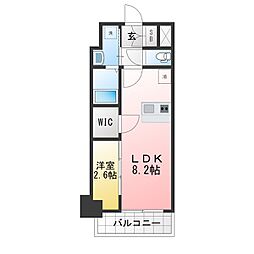 LiveFlat千種WEST 1LDKの間取図画像