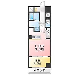 マリオン千種 1LDKの間取図画像