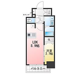 名古屋市中区新栄2丁目マンション 1LDKの間取図画像