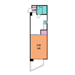 第五七福ビル 1DKの間取図画像