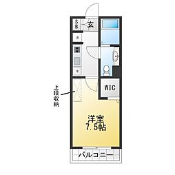 マローネ 1Kの間取図画像