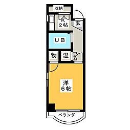 アーバンライフ新栄 1Kの間取図画像