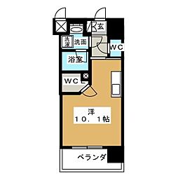 エスペランサ葵 ワンルームの間取図画像