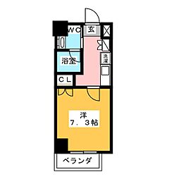 IARIM車道 1Kの間取図画像