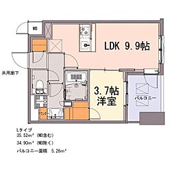 S-RESIDENCE千種belvia TOWER(べルヴィアタワー) 1LDKの間取図画像