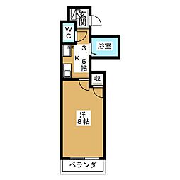 エスターブル池下 1Kの間取図画像