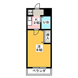 コガネTコーポ 1Kの間取図画像