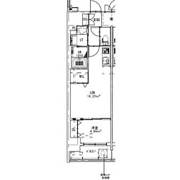 NorthGrande栄生 3階1LDKの間取り